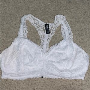white lace bralette